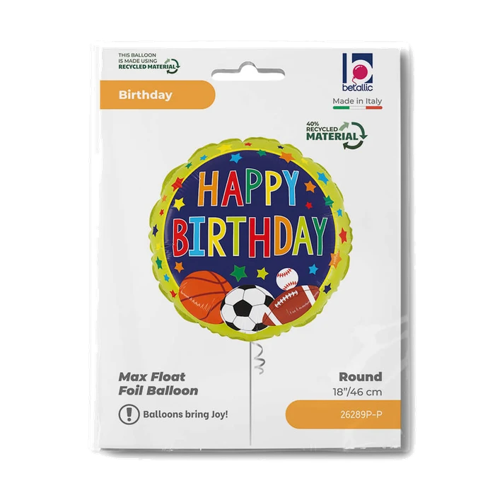 Happy Birthday Sports Balloon