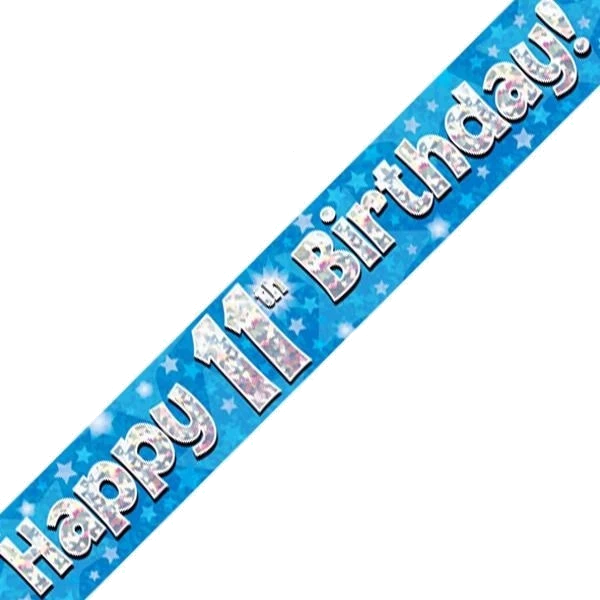 9FT 11TH BIRTHDAY BLUE BANNER
