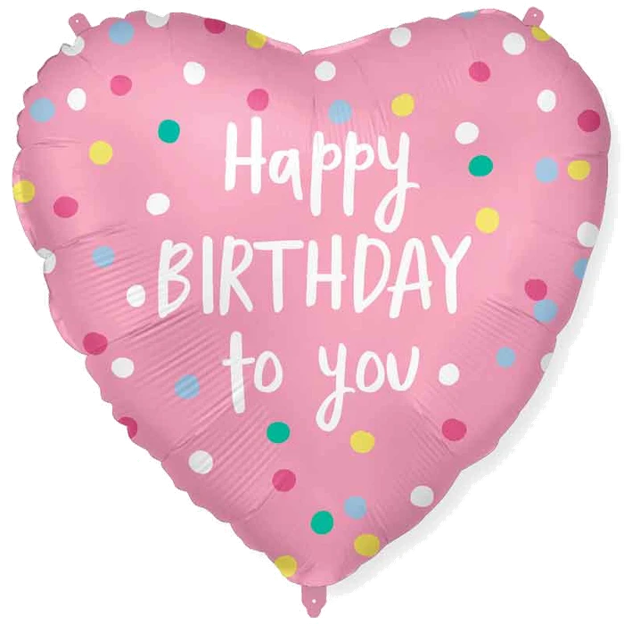 18In Happy Birthday Pink Hearts