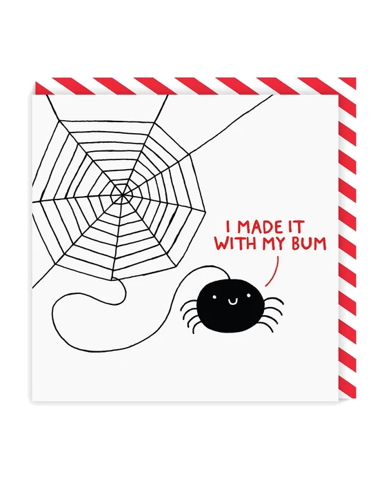 I Made It With My Bum Square Greeting Card (877)