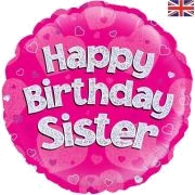 18In Happy Bday Sister Foil