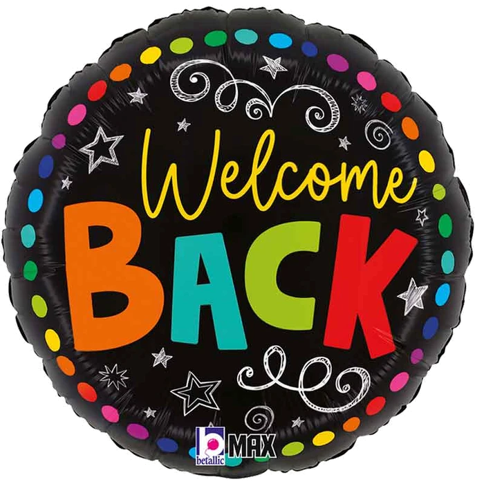 18In Colorful Welcome Back Foil
