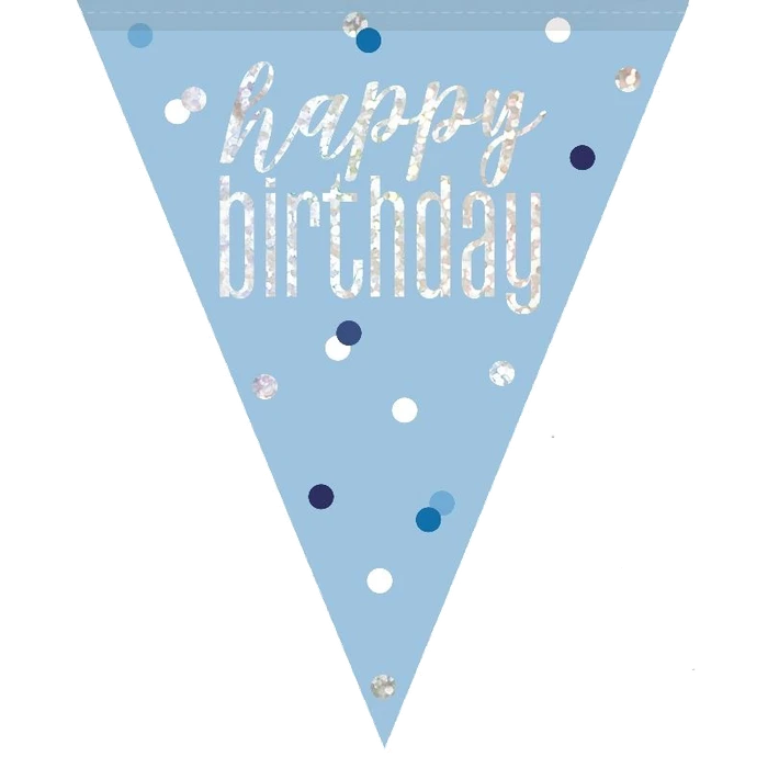 Blue Spotty Hbday Bunting