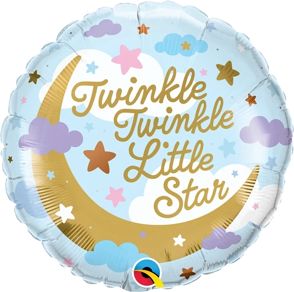 18In Twinkle Twinkle Little Star Foil Balloon