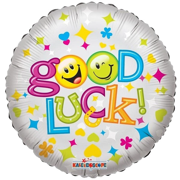18IN GOOD LUCK SMILES FOIL BALLOON