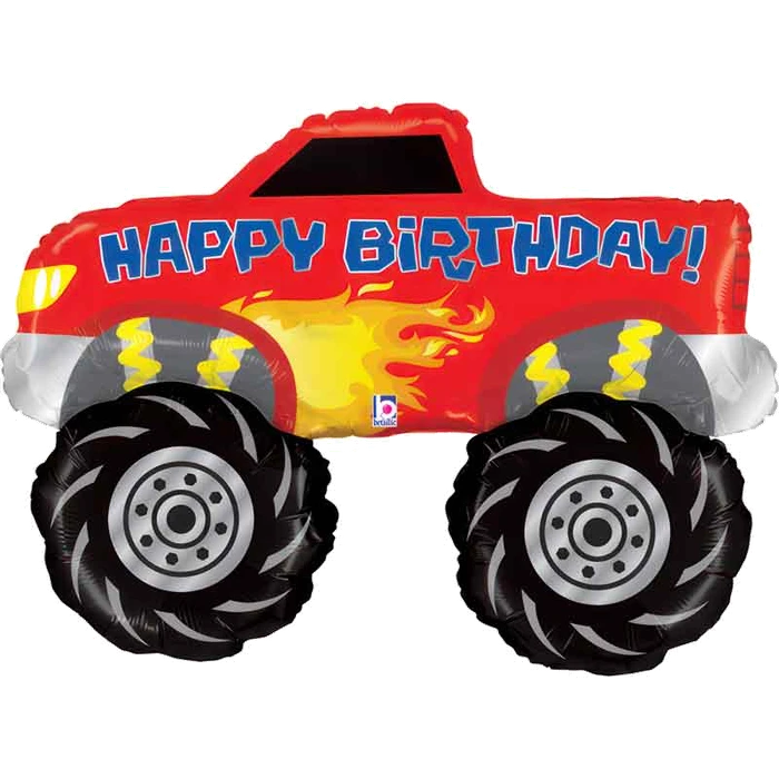 41In Monster Truck Birthday Foil Balloon