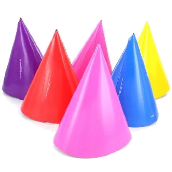 (8) Asst Colours Party Hats