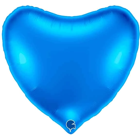 36In Blue Heart Foil Balloon