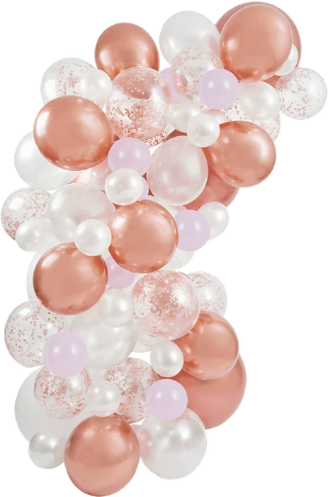 64Pc Rose Gold Balloon Arch
