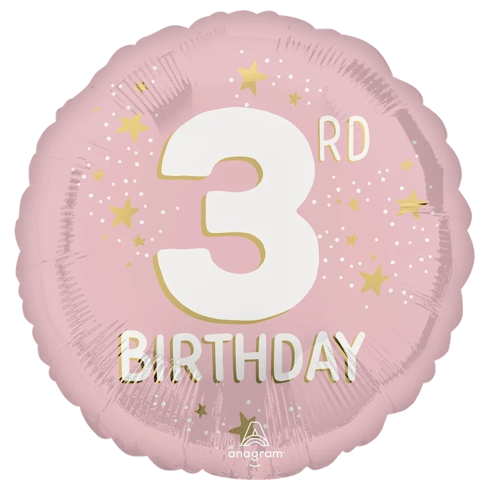 18In Little Miss Age 3 Foil B