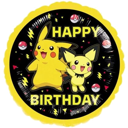 18In Pokemon Happy Birthday Foil Balloon