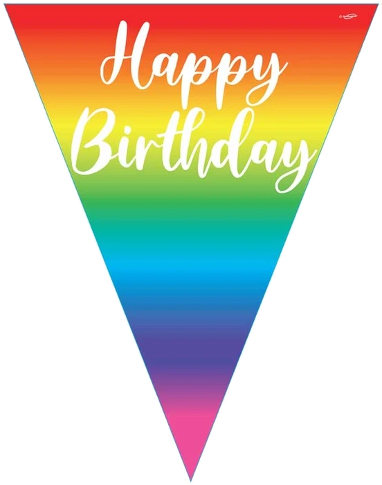 3.9M Rainbow Birthday Party Bunting