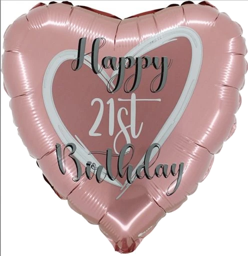 18In Rose Gold 21St Birthday Foil Balloon