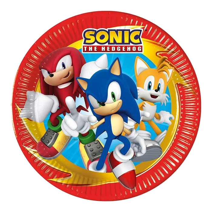 8Pk 23Cm Sonic Paper Plates