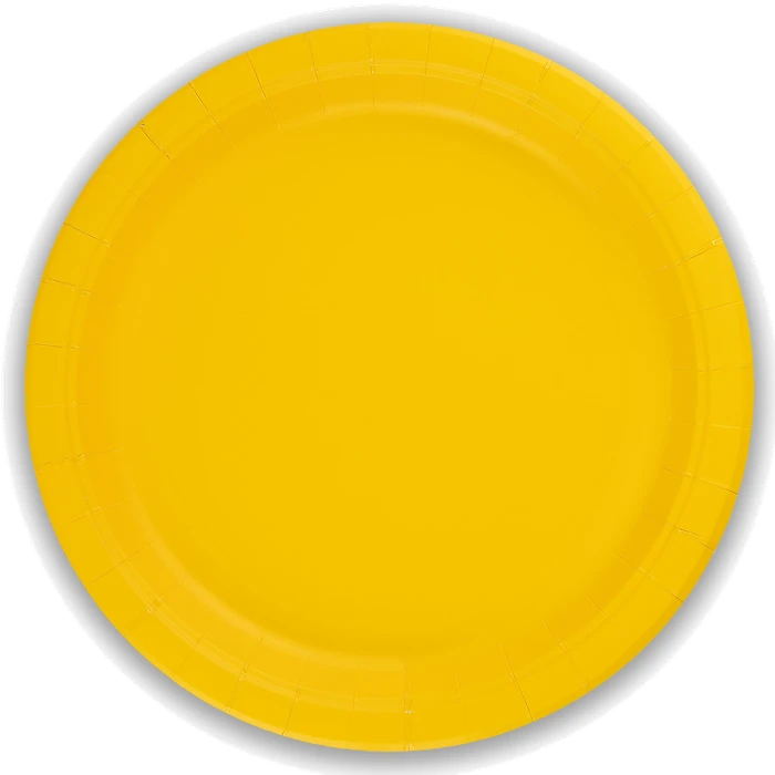 8Pk 23Cm Yellow Paper Plates