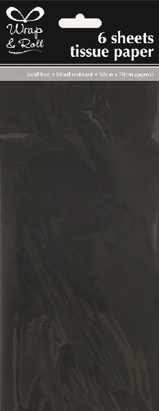 Eurowrap Tissue Paper 6Shts Black