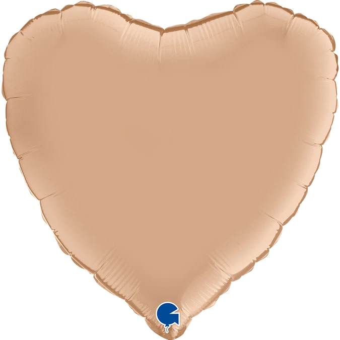18In Satin Nude Heart Foil Balloon
