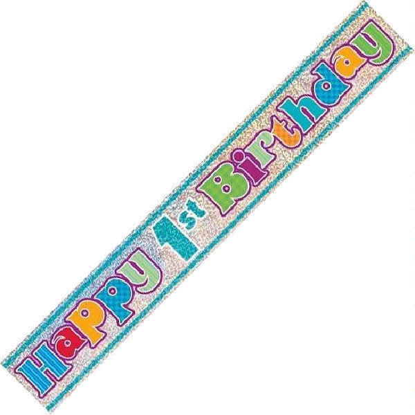 12FT 1ST B/DAY PRISMATIC BANNER