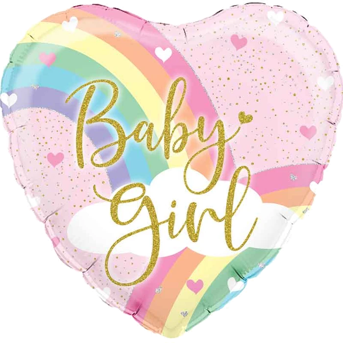 18In Pastel Rainbow Girl Foil Balloon