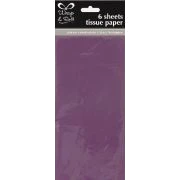 (6) Purple Tissue Paper Sheets 12S