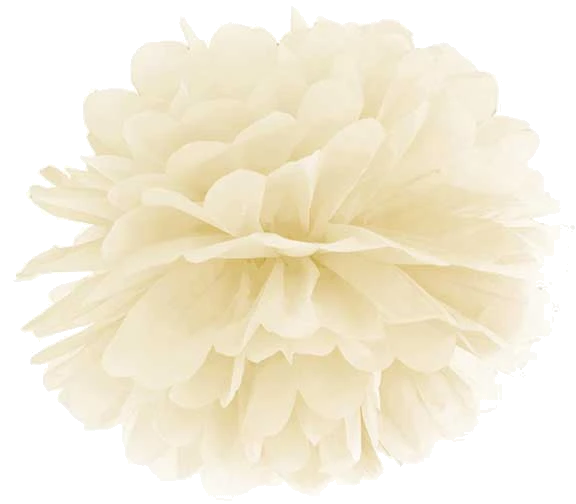 35Cm Cream Tissue Paper Pom Pom