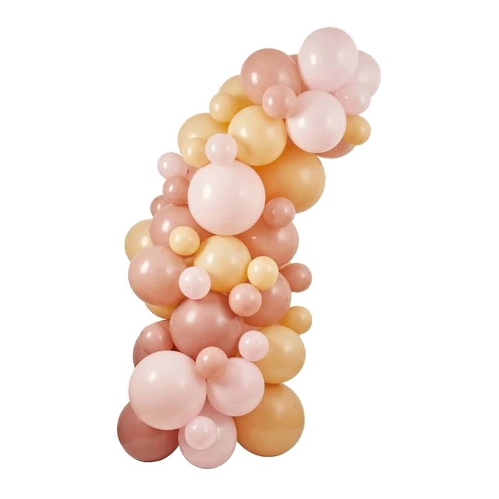 63Pc Pink & Cream Balloon Arch