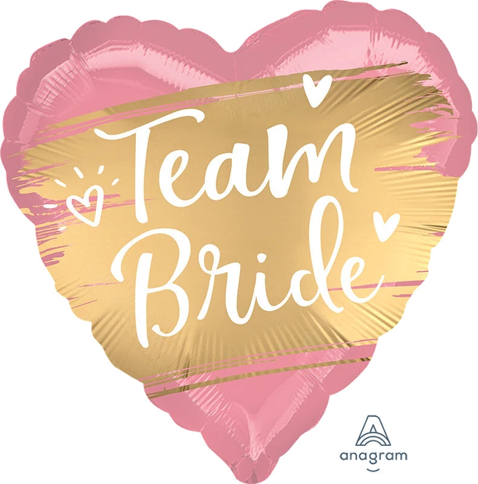 18In Satin Gold Team Bride Foil Balloon