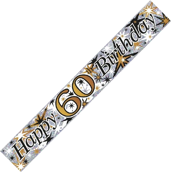 AGE 60 9FT FOIL BANNER