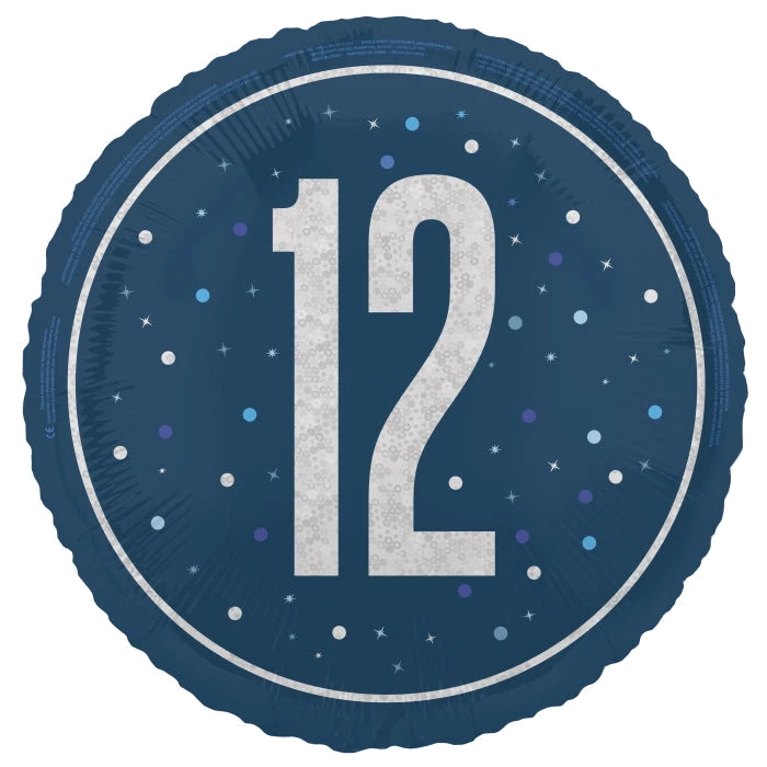 18In Glitz Blue 12Th Birthday
