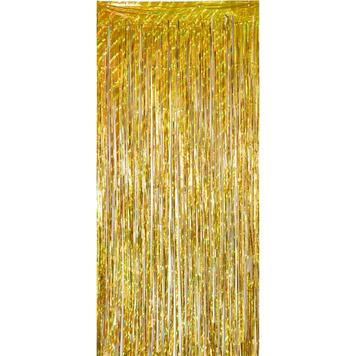 IRIDESCENT GOLD FOIL DOOR CURT