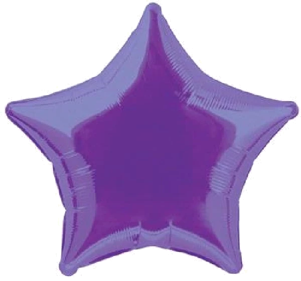 20In Purple Star Foil Balloon