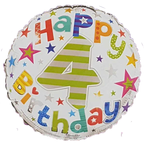 18In Age 4 Unisex Foil Balloon