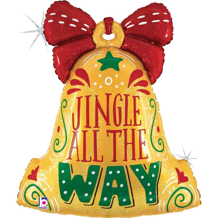 37in HOLIDAY BELL FOIL BALLOON