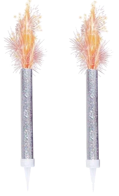 2PK SILVER PRISMATIC FOUNTAIN DECORA