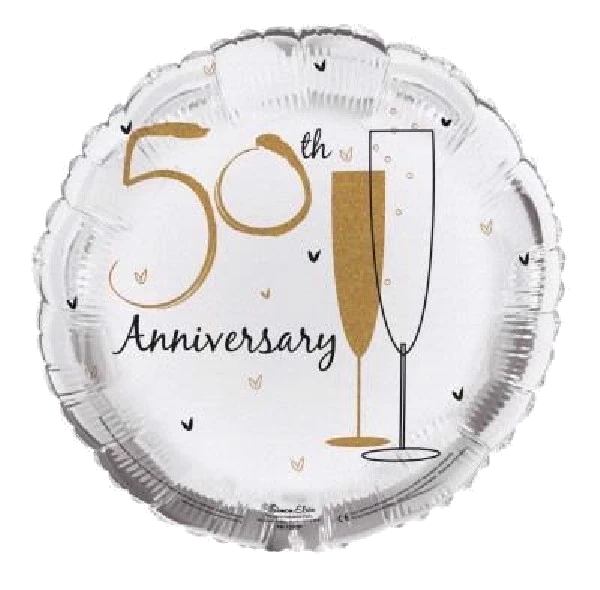 50TH ANNIVERSARY 18IN FOIL BALLOON