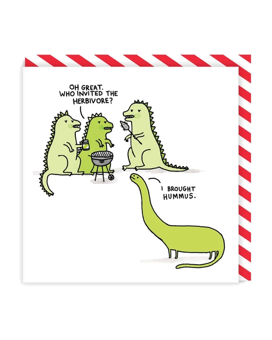 Who Invited The Herbivore Greeting Card (868)