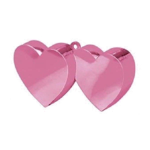 Pink Double Heart Balloon Weight