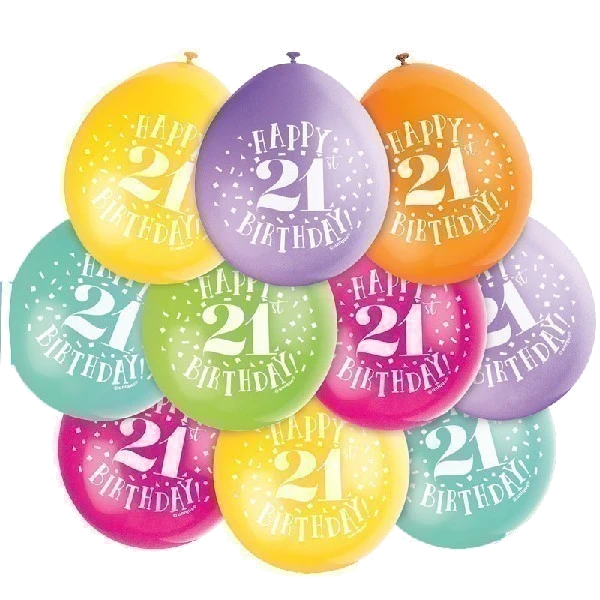 (10) 9In Happy 21St Birthday Balloons