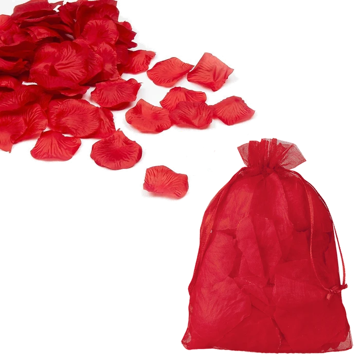 160PC FABRIC RED PETALS IN O