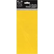 Eurowrap Tissue Paper 6Shts Yellow