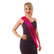 18th Birthday Sash Pink Bedazzled
