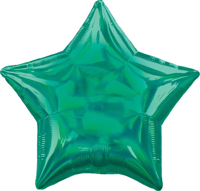 19In Iridescent Green Star Foil