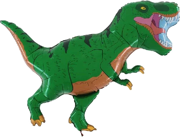 Green T Rex Shaped Foil Balloon