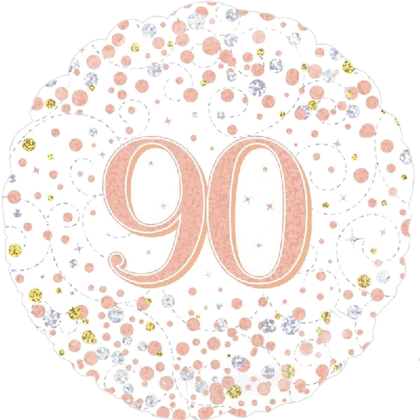 18IN SPARKLING FIZZ 90TH B/DAY FOIL