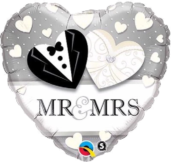 MR. & MRS. WEDDING 18IN FOIL BALLOON